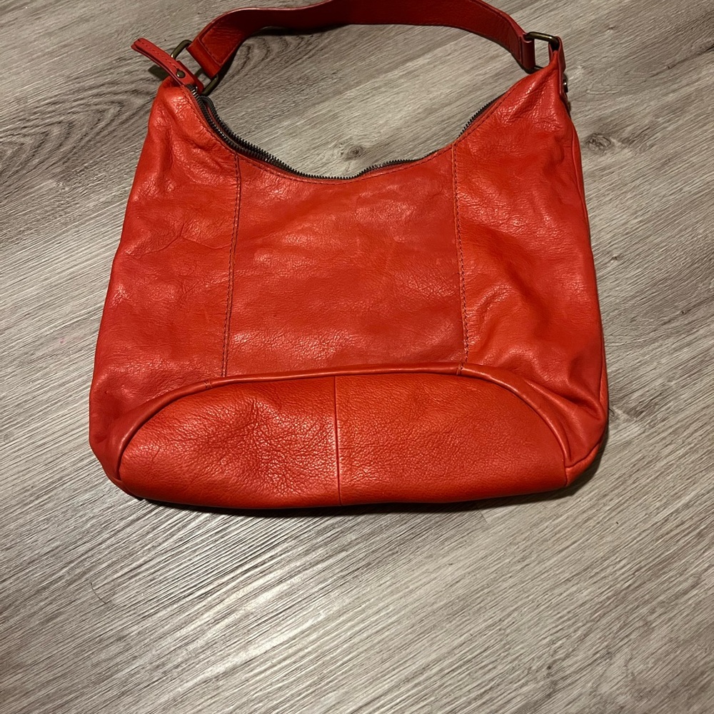 Leather Orange Hobo Bag - Picture 2 of 5